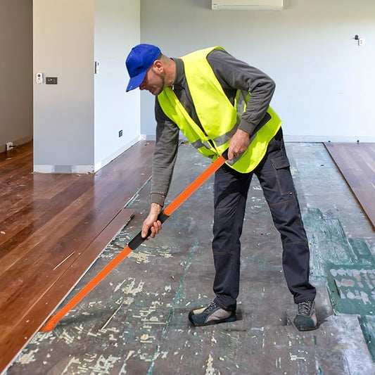 Demolition Tools - 2mm Steel Demo Deck Board Removal Tool for Wood Floors & Drywall Removal - Wrecking Bar for Contractors, Restoration, 58'' Straight Handle for a Good Lever