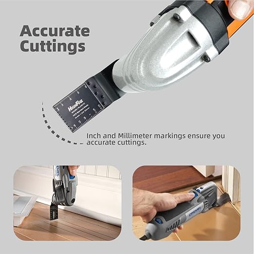 HIGHFIRE 100 PCS 1-3/8 Inch Oscillating Saw Blades, Professional Universal Multitool Blades, Quick Release Durable Multi Blades Kit, Oscillating Tool Blades Fit Multi Tool Models