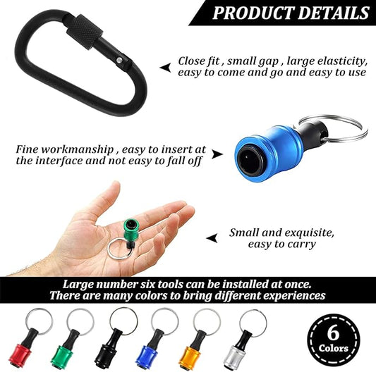 18PCS 1/4 Inch Hex Shank Screwdriver Bits Holder for Impact Driver Drill Bit Keychain Extension Bar, Drill Fast Change Hand-held Bit Holder for Screwdrivers, Flexible Drill Bit Extension Set (18pcs)