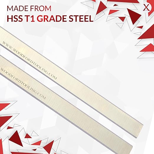 Fits Grizzly G6702, Freud C050, Woodstock W163, W7147, 20 x 1 x 1/8 Inch Planer Blades, HSS Jointer Knives, Made by Xcalibur Tooling - Pack of 2