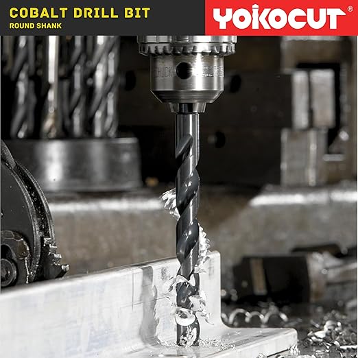 1/8 Inch Cobalt Drill Bit 10PCS | High Speed Steel | Drill Bit for Stainless Steel and Hardened Metal | HSS M35 Titanium Aluminum Nitride Coating