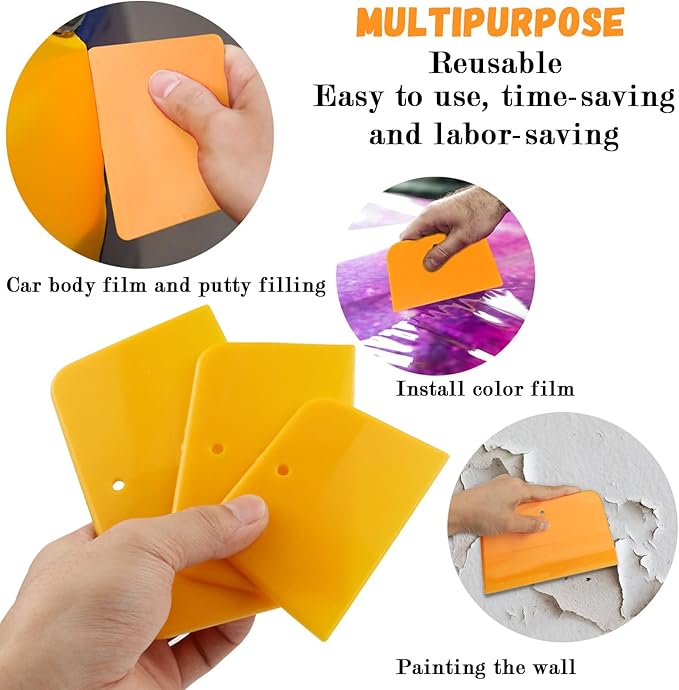 10 Piece Body filler spreader Set 2,3,4, 5, & 6 Inch Automotive Spreaders Auto Body Spreader for Applying Fillers, Putties, Glazes or Caulking Agents Car Body Maintenance US212