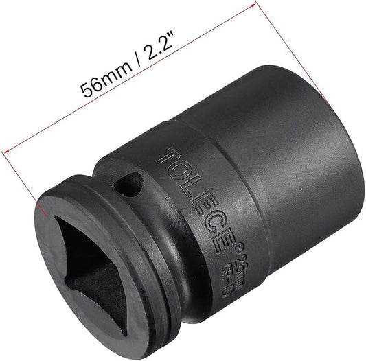 uxcell 3/4-Inch Drive 26mm 12-Point Impact Socket, CR-MO Steel 56mm Length, Standard Metric Sizes