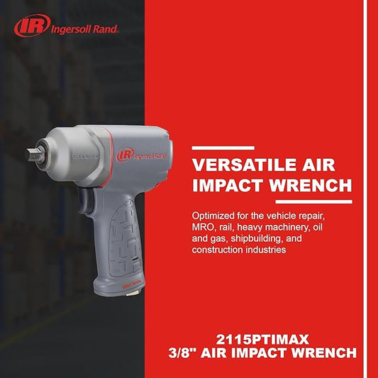 Ingersoll Rand 2115PTiMAX 3/8" Pin Type, Industrial-Grade Impact Wrench