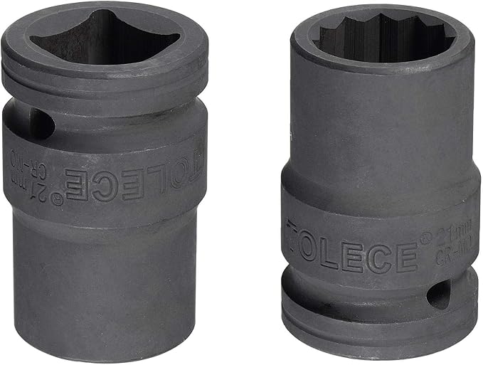 uxcell 3/4-Inch Drive 21mm 12-Point Impact Socket, CR-MO Steel 56mm Length, Standard Metric Sizes