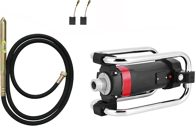 YJINGRUI Power Concrete Vibrators 1600W 16,000 RPM, Portable Electric Construction Vibrator with 4.5m (14-3/4ft) Flexible Shaft for Commercial Grade Bubble Removal