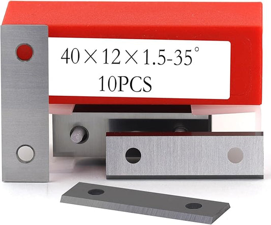 Carbide Scraper Blades 1.6" 40mm Carbide Inserts for Paint Scraper Hand-Held Scrapers Spiral Helical Planer Cutter Heads and Router Bits