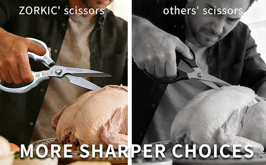 Kitchen Scissors, Multi-All Purpose Japan Kitchen Shears, Heavy Duty Dishwasher Safe Food Scissors for Chicken, Poultry, Fish, Meat & Herbs Christmas Gifts for Men Women Mom Dad