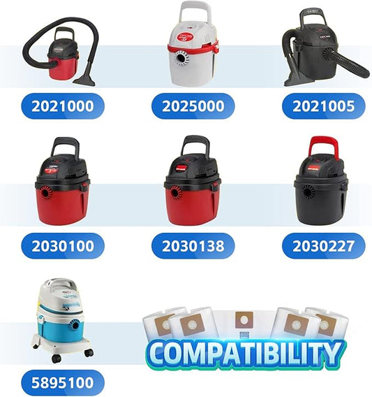 10 PCS Bundle Set Shop Vac 1-1.5 Gallon Vacuum Bags, ALYYDBG Type A 90667 9066700 9066733 All Around Vac Filter Bags