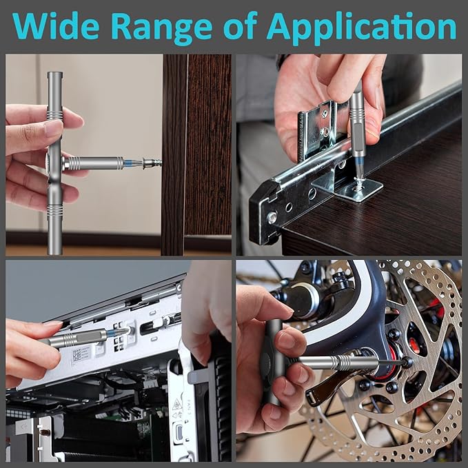 24 in 1 Magnetic Screwdriver Set, DIY Ratchet Screwdriver Set, Multi Bit Magnetic Drive Set with Detachable Ratchet Handle, Portable Compact Repair Tool Kit