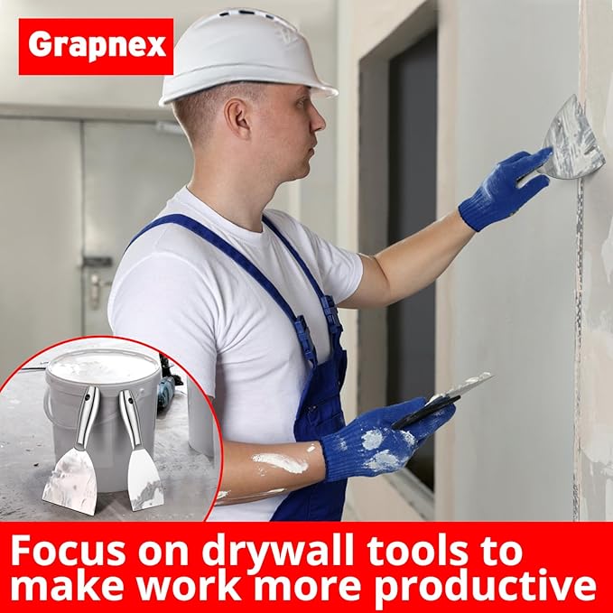 4 Pack Putty Knife Scraper,1.5",3",4",6" One Piece Premium Polished All-Stainless Steel Scraper Tool for Spreading Drywall Spackle & Mud, Taping, Scraping Paint