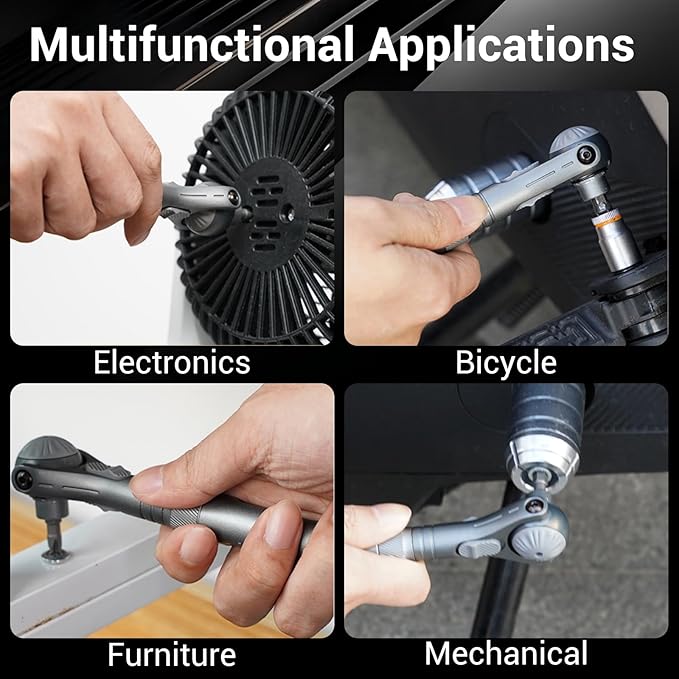 Upgraded Magnetic Screwdriver Set, 40 in 1 Ratchet Screwdriver Set with Detachable Ratchet Handle, 180째 Ratchet Head Precision Repair Tool Kit for Electrical,Automotive,Bicycle,Furniture Model Repair