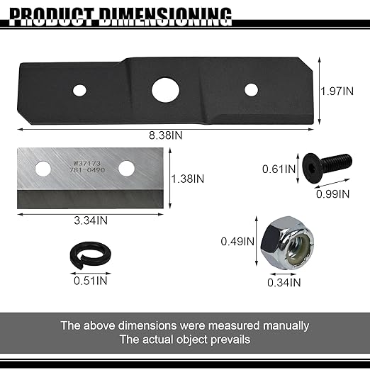 Shredder/Slicer Blade Kit 1-742-0571 & 2-981-0490 Shredder Chipper Blade 6-710-1054 Screws Compatible with Craftsman Bolt on Kit MTD Chipper Shredder Parts