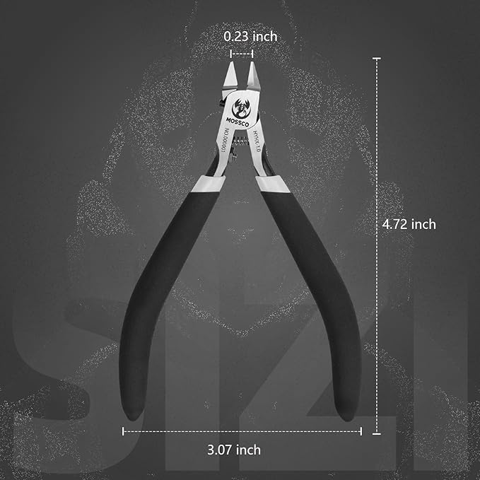 Model Nippers, Ultra-thin Single-edge Nippers for Advancers Repair Plastic Model and Fix, Plastic Model Tools Nippers with Non-slip Grip, 4.7 Inch Sprue Cutter for Plastic Model Building