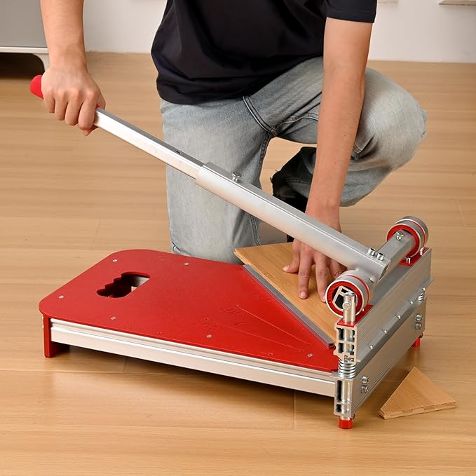 13-Inch Heavy Duty Laminate & Vinyl Floor Cutter – Cuts Laminate, Bamboo, Engineered Wood, LVP, LVT, VCT, SPC, WPC, Vinyl Flooring – Multi-Angle Manual Floor Cutting Tool