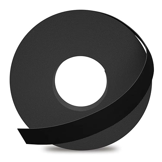 GSCIT Club Black Melamine Edge Banding, 3/4 inch x 250ft, 0.5mm Thick, Hot Melt Adhesive Pre-glued, Flexible Edging for Plywood Cabinet Furniture