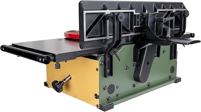 Cutech 401120HI-IF 12-Inch Spiral Cutterhead Benchtop Jointer with Cast Iron Tables, 24 TC Inserts, Extra Large 24" x 6" Cast Iron Fence, Additional 8쩍" Fence Enhancement Brackets, and a 12-amp Motor