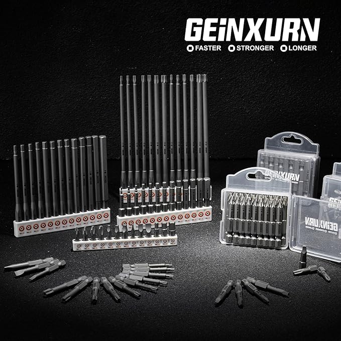 13Pieces Fixedge Screwdriver bit set,6 inches Hex Magnetic Alloy Steel Insert Power Bits Tips with Storage Organizer for Home Repair