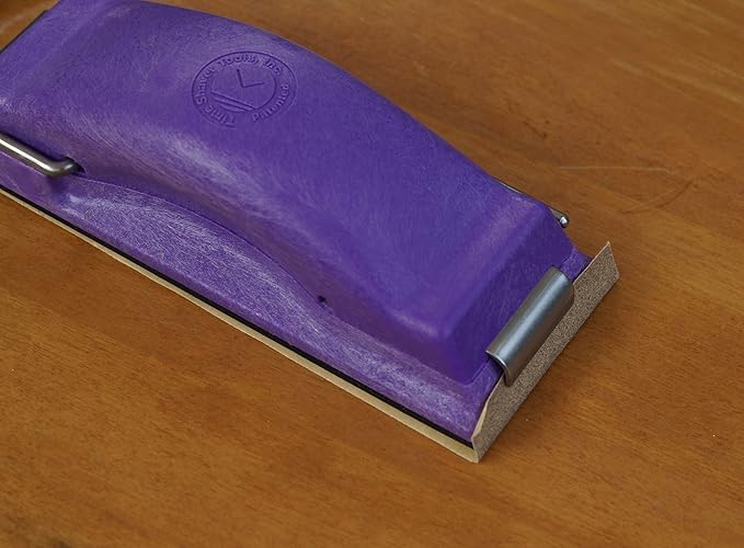 Time Shaver Tools Preppin' Weapon Ergonomic Sanding Block, for Wet and Dry Sanding! Easy to Load, Multi-purpose Plain Paper Sander! 1 Purple Color Coded Hand Sander