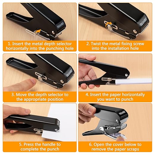 MyLifeUNIT Badge Hole Punch, Slot Puncher for Id Card, PVC Slot and Paper, Heavy-Duty Hole Punch for Pro Use