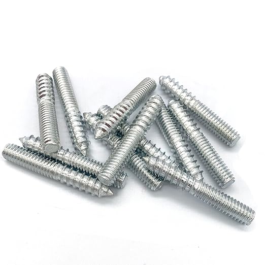 12 Pack 5/16-18 x 2 Inch Silver Hanger Bolts Double Headed Bolts for Furniture Screws 50mm Length