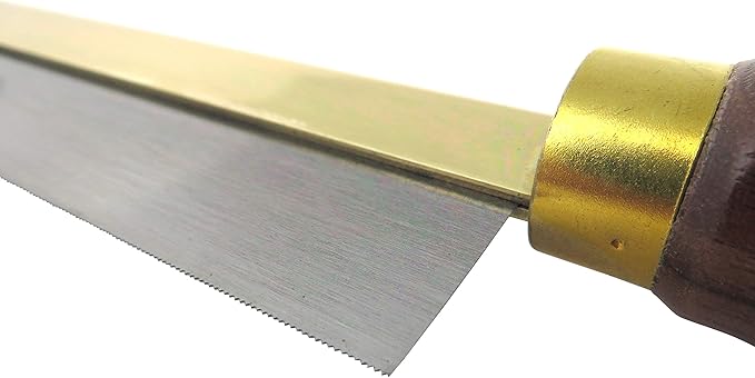 Thomas Flinn Pax Taytools 6 Inch Razor Saw, Solid Brass Rolled Back, 40 TPI, 3/4 Inch Wide Saw Plate, Walnut Handle