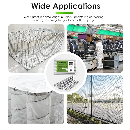 CTS SC7/C24 15 Gauge 3/4??Crown 304 Stainless Steel Hog Rings 1000PCS, C-Ring Staples for Hog Ring Gun, Hog Ring Staples for Cage Building, Wire Fencing, Upholstery, Fastening
