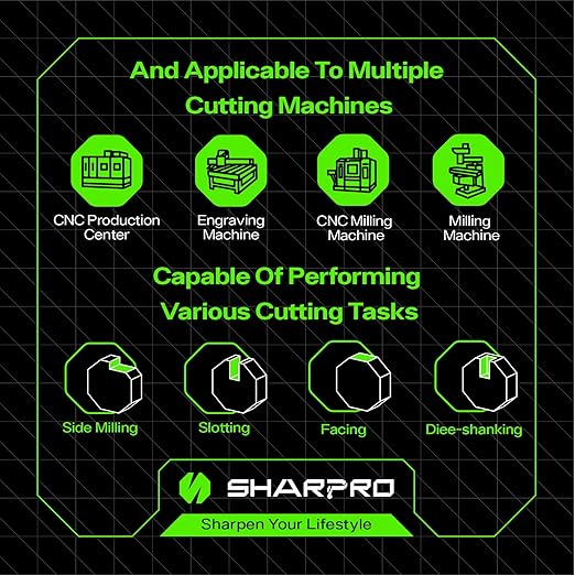 1.5MM End Mills 4MM Shank, 2 Flute Carbide Square Endmill with AlCrN Coated, Upcut Spiral CNC Router Bits for Alloy Steel, Metal and Stainless Steel(5PCS)