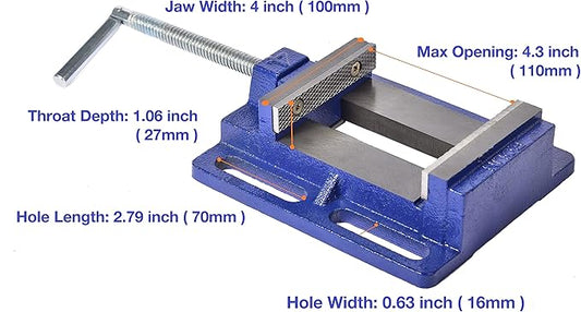 Rolin Vise Drill Press Vise 4 Inch Light Duty Workbench Tools