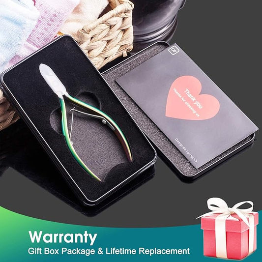 Cuticle Trimmer Cuticle Nippers Clippers Stainless Steel Hangnail Remover Extremely Sharp Cutter Pedicure Manicure Tool, opove X7 Rainbow Gradient