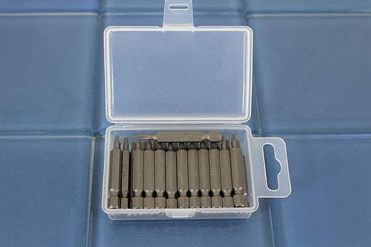TEMO 25 pc T10 Torx 6 Point Impact Ready 2 Inch Length Screwdriver Insert Bits Hex Shank with Quick Release Slot