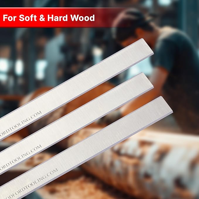Jointer Knives 10 x 3/4 x 1/8 Inch Jointer Knives for Grizzly G0455, H7397, SIP 01550, Metabo HC26C, Scheppach HC260 Thickness Planer Blades - Pack of 2 Resharpenable