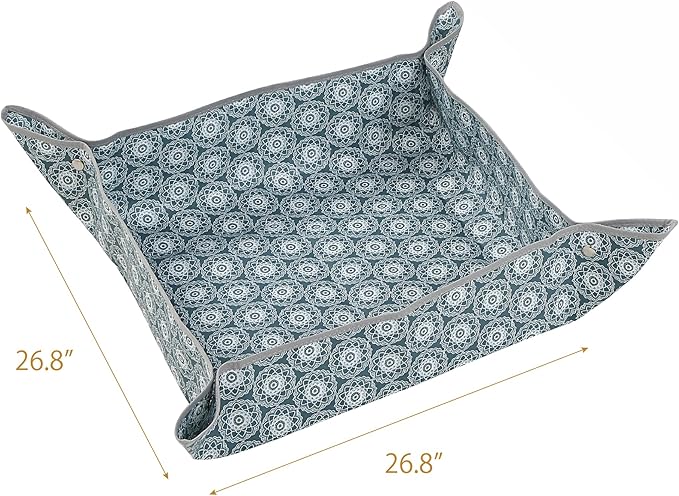 Heavy-Duty Waterproof ??Indoor Plant Transplanting & Mess Control Mat, Thick Succulent Potting Tray for Soil Change, Spill-Proof Gardening & Pet Grooming Mat (S - 26.8"X26.8")