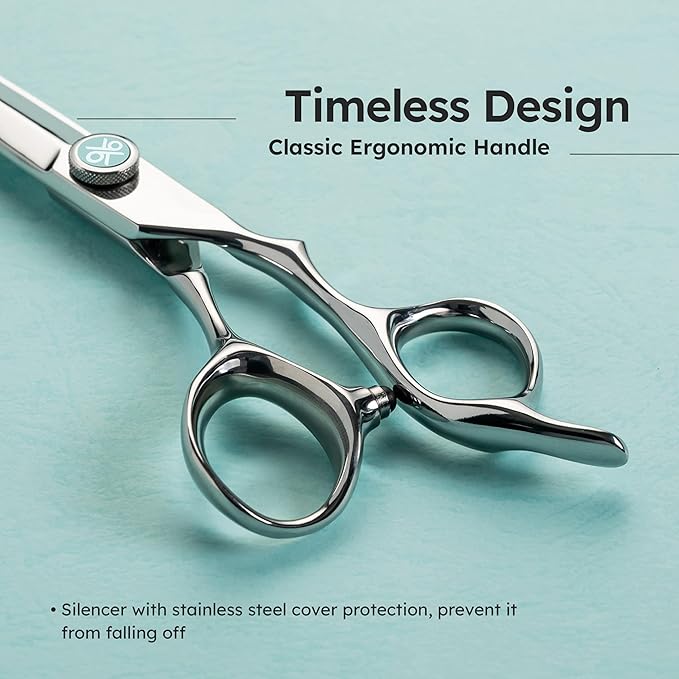 K9 6.5" Hair Scissors for Slide Cutting ??Creating Clean, Defined Lines for a Polished haircut, Handcrafted, Ergonomic Handle, Barber Shears Made with Premium VG10 Steel for Superior Durability