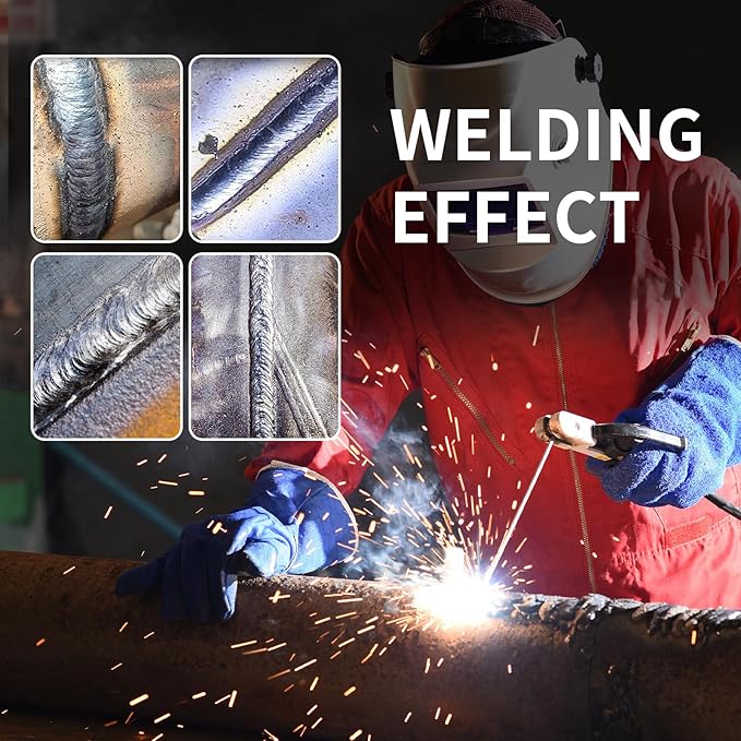 PONEY 110v/220v Portable Stick Welder - Large LED Display 160Amp MMA/Lift TIG 2-in-1 Welding Machine with Hot Start Arc force and Anti-Stick, VRD, Synergic Control IGBT Inverter ARC Welder Machine