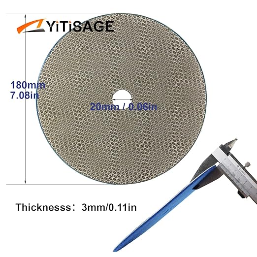 7 Inch Electroplated Diamond Grinding/Polishing Pads Sanding Granite Concrete Glass Metal Stone Grinding Disc(grit 60/120/200/400-4pcs)