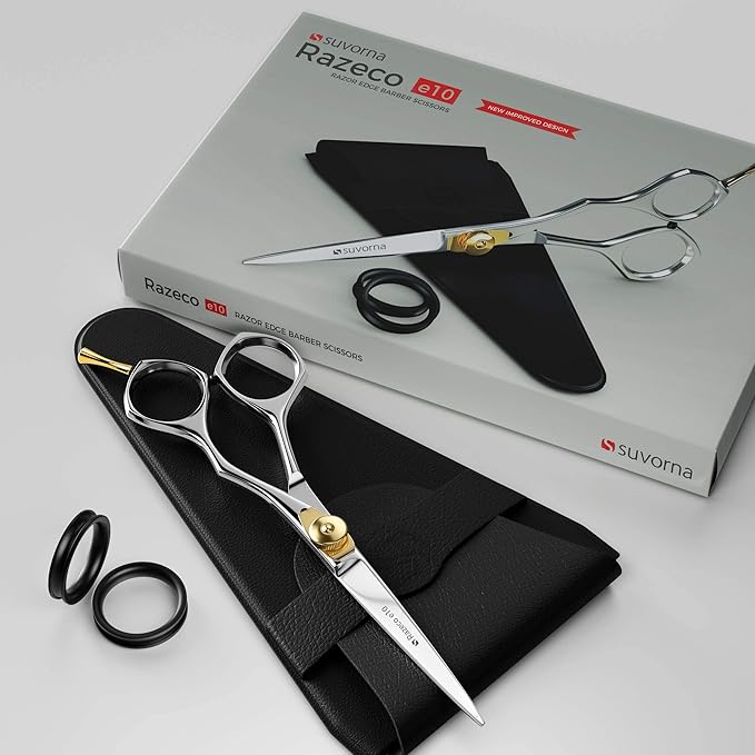 Suvorna 6" Hair Cutting Scissors for Professionals, Barbers & Hairdressers ??Sharp Hair Shears for Cutting, Trimming, Grooming ??Hair Scissors Professional for Men, Women, Adults