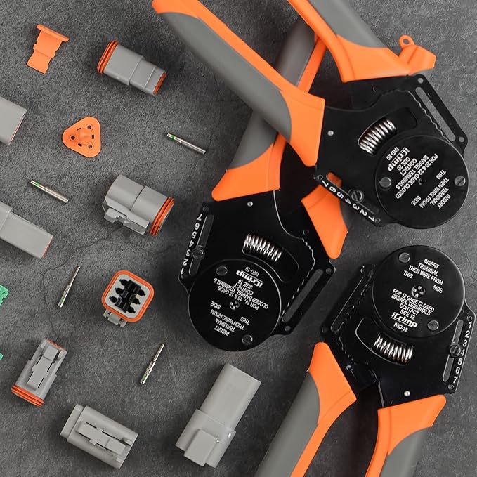 iCrimp Closed Barrel Crimper 4 way Indents,8 Impressions for Deutsch Solid Contacts gage 20&22(IWD-20)