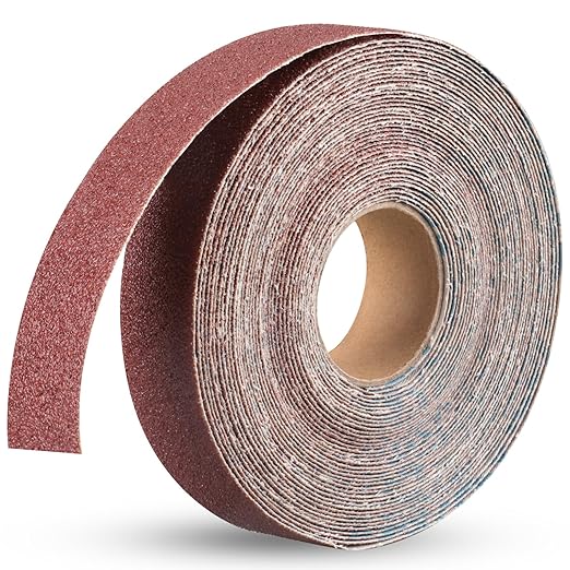 180 Grit Continuous Sandpaper Roll,1" x 32.13 Feet Emery Cloth Roll for Metalworking, Home Improvement, Sanding Automotive Plumbing