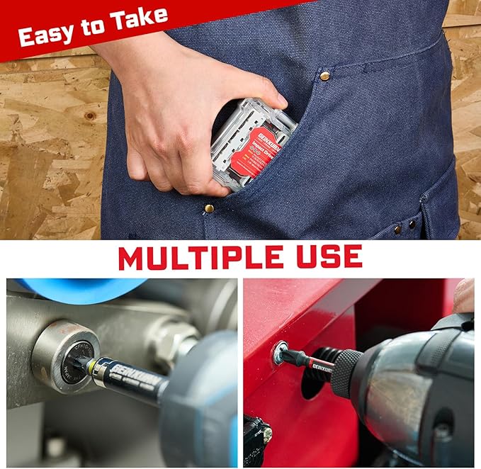 40Pieces Impact Screwdriver Bits Set, Magnetic S2 Steel Phillips/Square/Torx Insert Power Bits Tips,Impact Bit Holder and Nut Driver with Storage Box Case