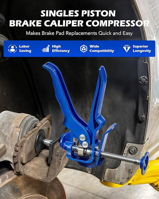 Orion Motor Tech Speedy Brake Caliper Compression Tool, Heavy Duty Caliper Piston Compressor Tool for Brake Pad Replacement, Disc Brake Caliper Tool for Single Piston Dual Piston on Most Cars & Trucks