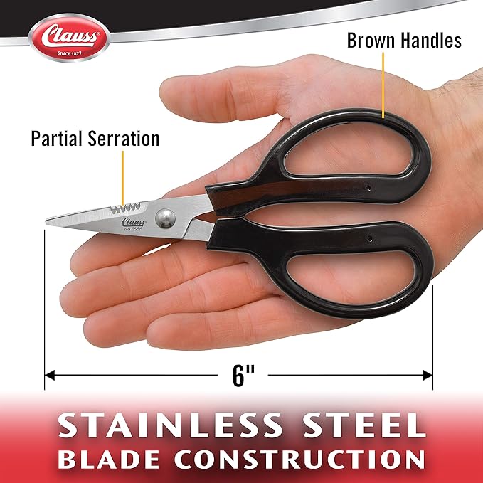 Clauss Stainless Steel Trimmers, 6" Blunt