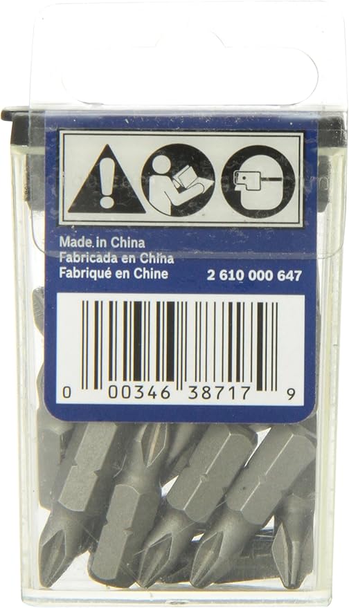 Bosch P2115TCB 1 In. Impact Tough Phillips Insert Bit, 15-Piece
