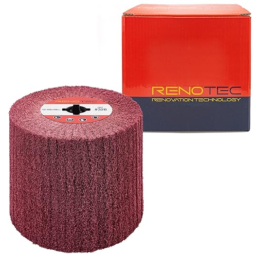120x100mm Non-Woven Abrasive Flap Wire Drawing Polishing Burnishing Wheel for The Surface Treatment of Metal Products (320 GRIT)