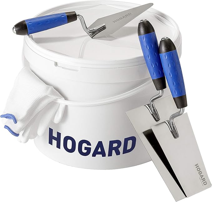 HOGARD 5" Pointing Bricklayer Trowel Premium | Stainless Steel, with Soft Grip Handle | Best Marshalltown Trowel for Your Bricklaying Tools.