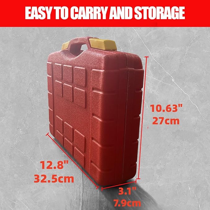 3/4 Inch Drive Deep Impact Socket Set,6-Point,Sae Size(7/8??to 1-1/2??,10 Pcs,Cr-Mo.Heavy Duty Impact Socket Set,With a Storage Case.
