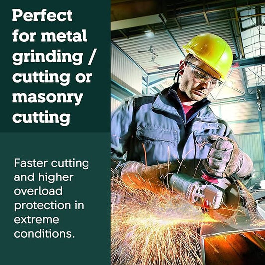 Metabo WEV15-125 HT Lock-On 13.5 Amp 2,800-9,600 rpm Angle Grinder with Electronics and High Torque, 4.5"/5"