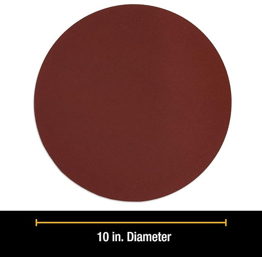 Dura-Gold Premium 10" Sanding Discs - 150 Grit (Box of 8) - Sandpaper Discs with PSA Self Adhesive Stickyback, Fast Cutting Aluminum Oxide Abrasive - Drywall, Floor, Woodworking, Automotive, Sander