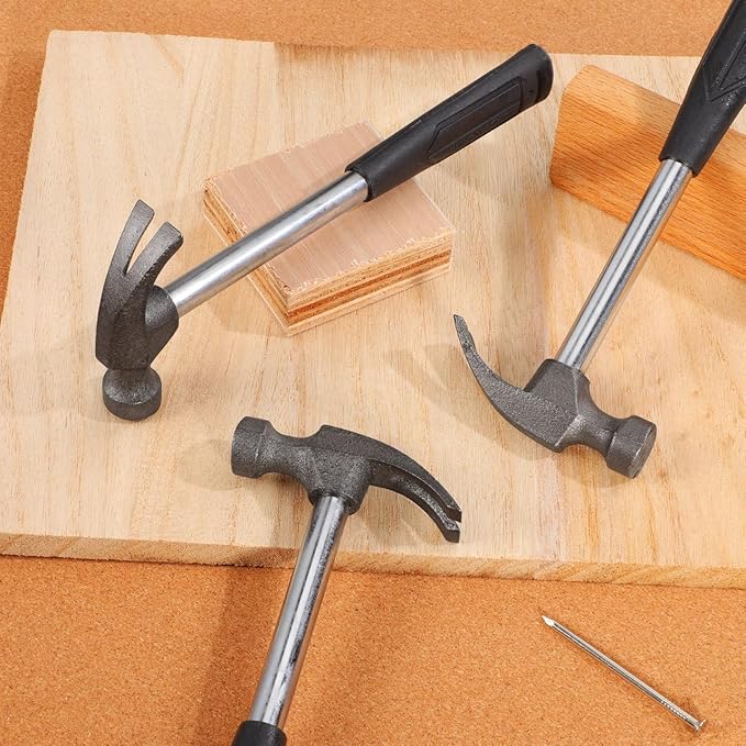 IMIKEYA 5pcs Mini Claw Hammer Seamless Nail Hammer for Outdoor Household Maintenance and Repairs Lightweight Comfortable Handle Random Colors Orange Black
