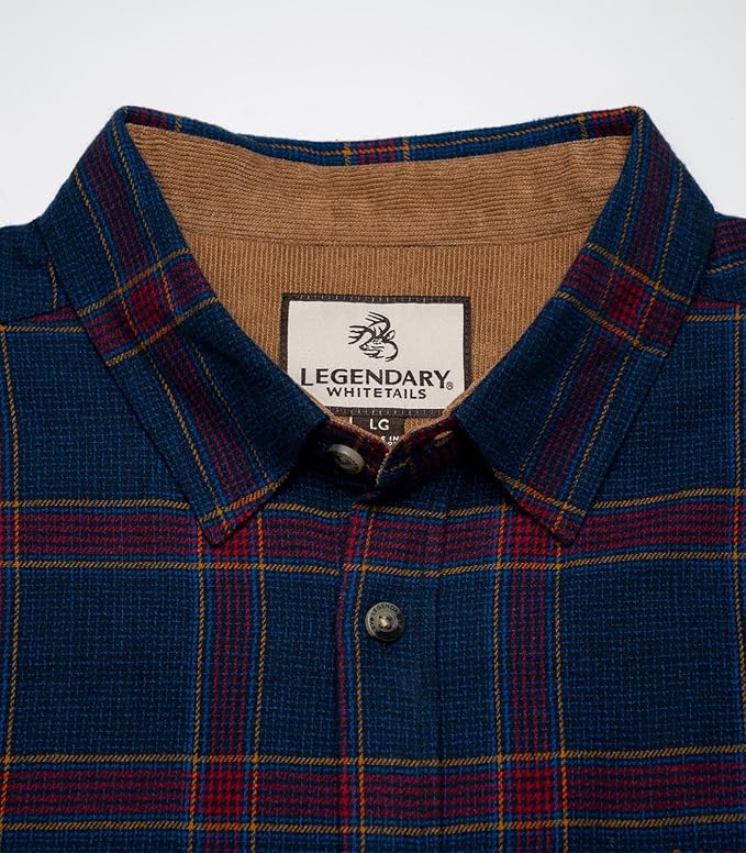 Legendary Whitetails Men's Flannel Shirt Long Sleeve Button Down 100% Cotton